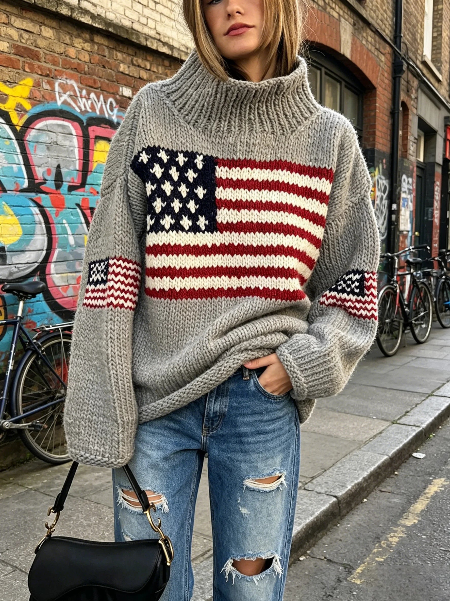 American Flag Sweater