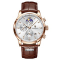 Leather Chronograph Watch